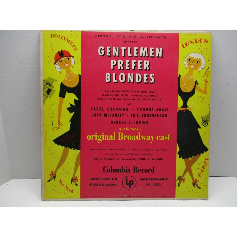Gentlemen Prefer Blondes, Vinyl Records LP